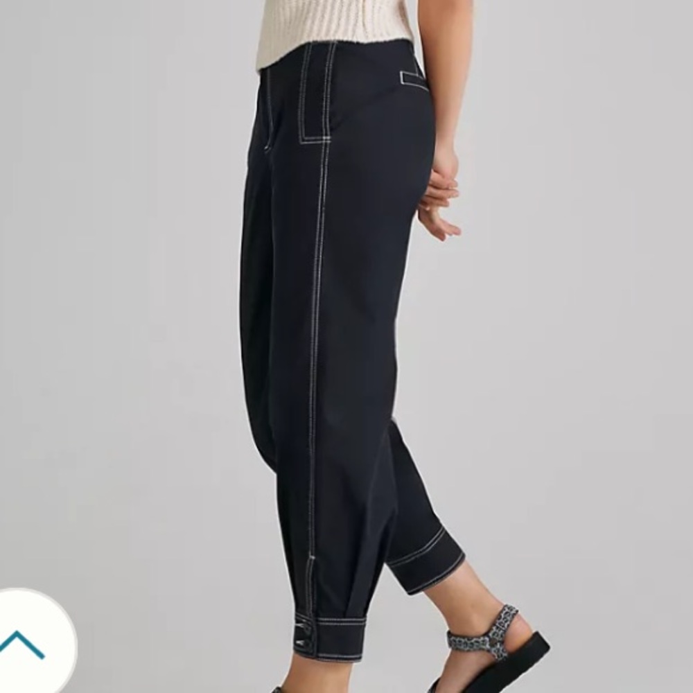 Anthropologie Maeve Foster Contrast-Stitch Joggers